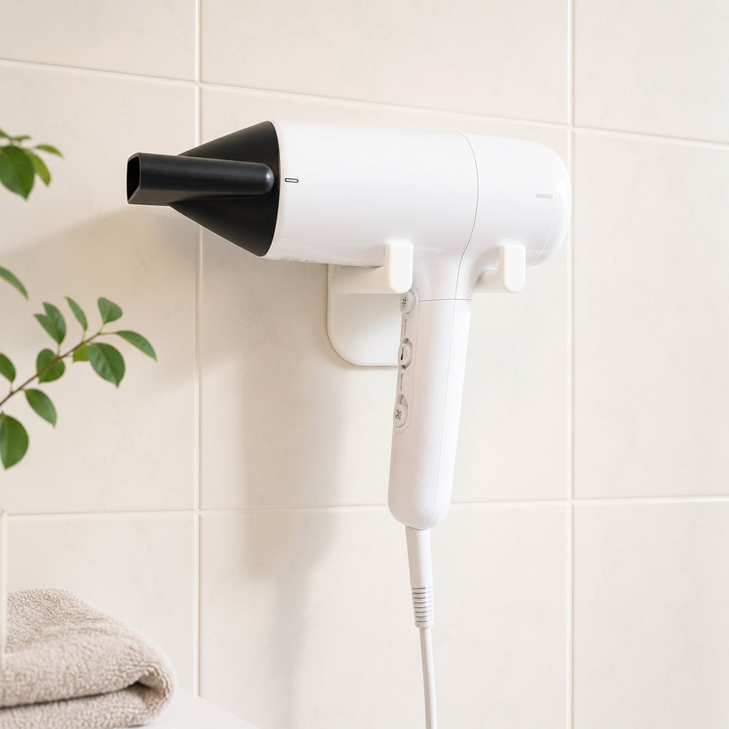Haartrockner Halter Wand – Föhnhalter Ohne Bohren, Wasserfest & Minimalistisch