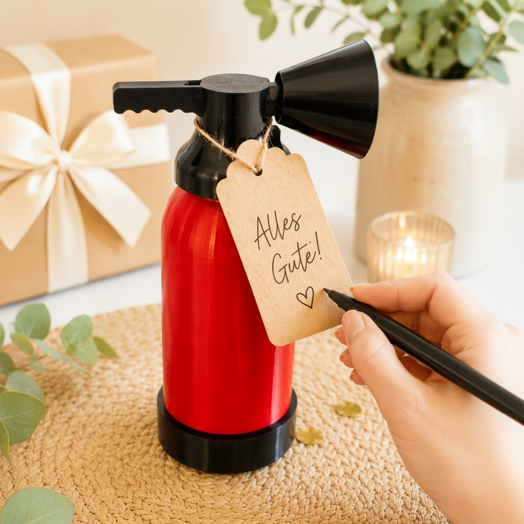 Geldgeschenk zum Geburtstag - Feuerlöscher | Originelle Geschenkidee Geburtstag | Geldgeschenk | Überraschungsgeschenk für Männer & Frauen