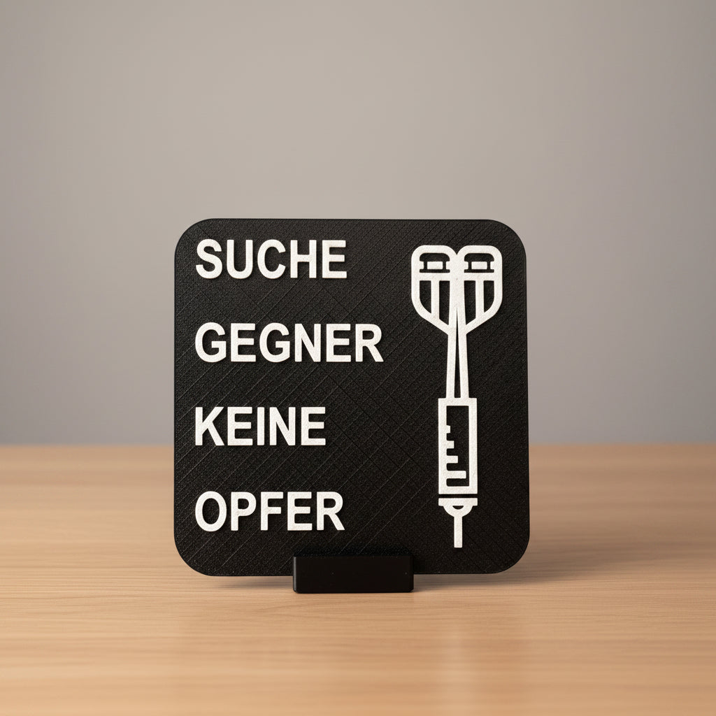 Dart Aufsteller Suche Gegner keine Opfer - Lustiges Geschenk fur Dartspieler und Manner