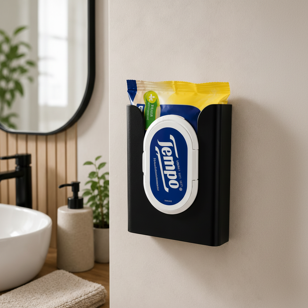Feuchttücher Halter für die Wand – Ohne Bohren, Minimalistisch & Platzsparend