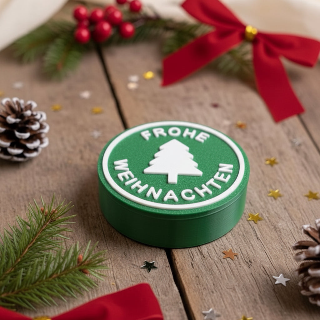 Weihnachts-Geschenkbox „Frohe Weihnachten“ – Personalisierbare Geschenkverpackung für Geld, Schmuck & Gutscheine