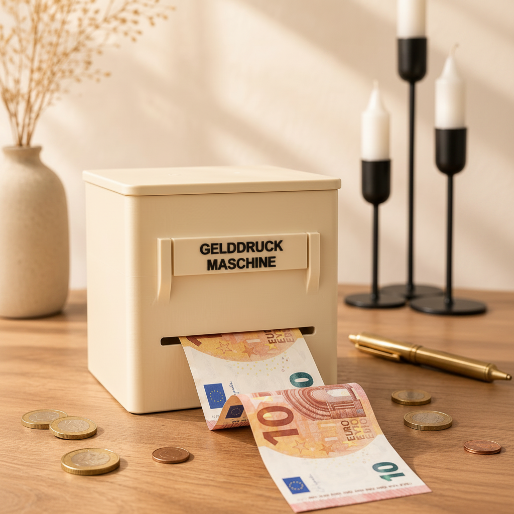 Gelddruckmaschine | Originelles Geschenk | Geld kreativ verschenken