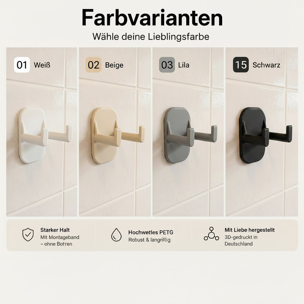 Haartrockner Halter Wand – Föhnhalter Ohne Bohren, Wasserfest & Minimalistisch