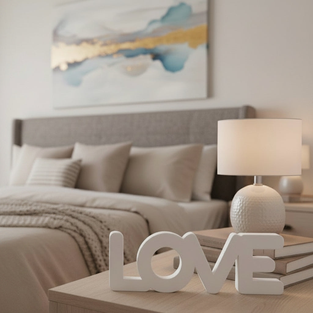 LOVE Schriftzug Aufsteller – Moderne Deko für Hochzeit, Schlafzimmer & Wohnzimmer