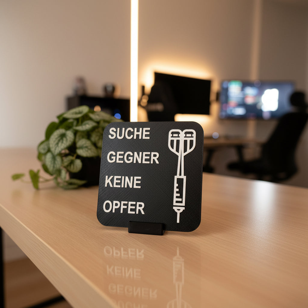 Dart Aufsteller Suche Gegner keine Opfer - Lustiges Geschenk fur Dartspieler und Manner