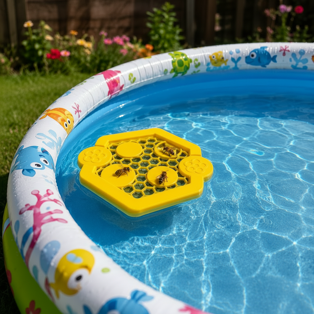 Schwimmende Bienentränke – Sichere Wasserstelle für Bienen, Pool & Garten