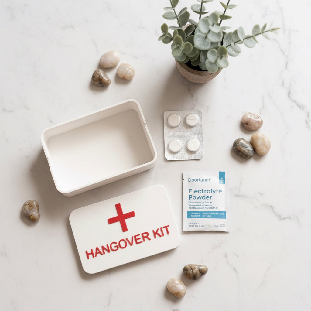 Hangover Kit Box – Kater-Notfallbox als Gastgeschenk für Hochzeit, JGA & Geburtstag