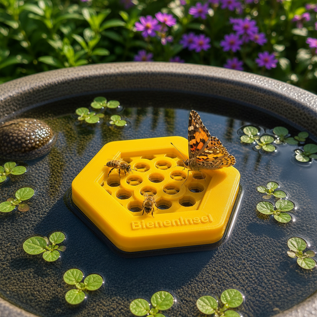 Bienentränke – Schwimmende Rettungsinsel für Bienen & Insekten
