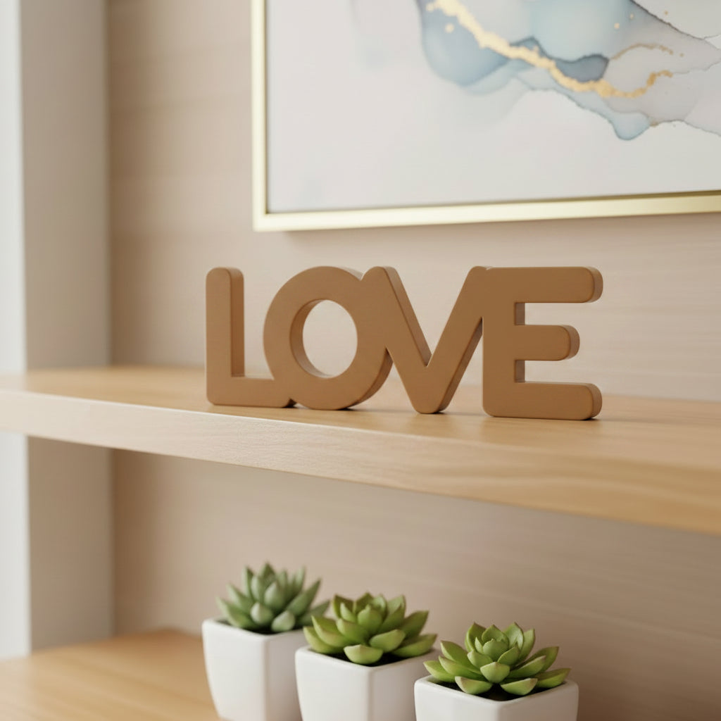 LOVE Schriftzug Aufsteller – Moderne Deko für Hochzeit, Schlafzimmer & Wohnzimmer