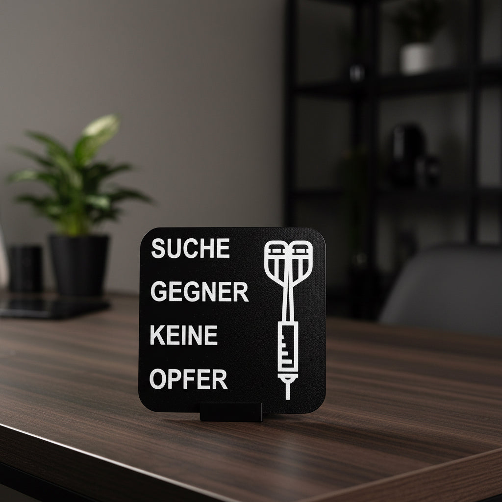 Dart Aufsteller Suche Gegner keine Opfer - Lustiges Geschenk fur Dartspieler und Manner
