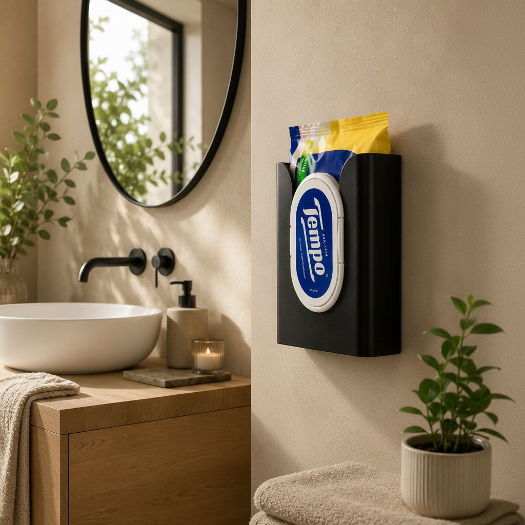 Feuchttücher Halter für die Wand – Ohne Bohren, Minimalistisch & Platzsparend