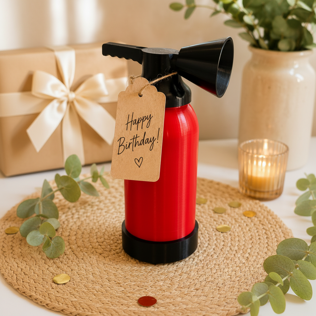 Geldgeschenk zum Geburtstag - Feuerlöscher | Originelle Geschenkidee Geburtstag | Geldgeschenk | Überraschungsgeschenk für Männer & Frauen