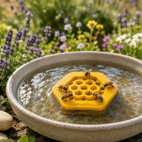 Bienentränke – Schwimmende Rettungsinsel für Bienen & Insekten