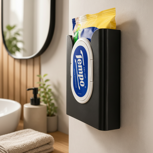 Feuchttücher Halter für die Wand – Ohne Bohren, Minimalistisch & Platzsparend