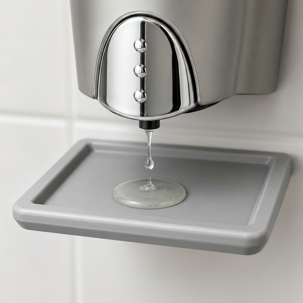 Seifenspender Abtropfschale – Klebbare Auffangschale gegen Tropfen im Bad & Gäste-WC