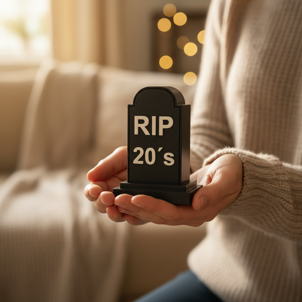 Grabstein Geschenkbox „RIP 20’s“ – Lustiges Geldgeschenk zum 30. Geburtstag